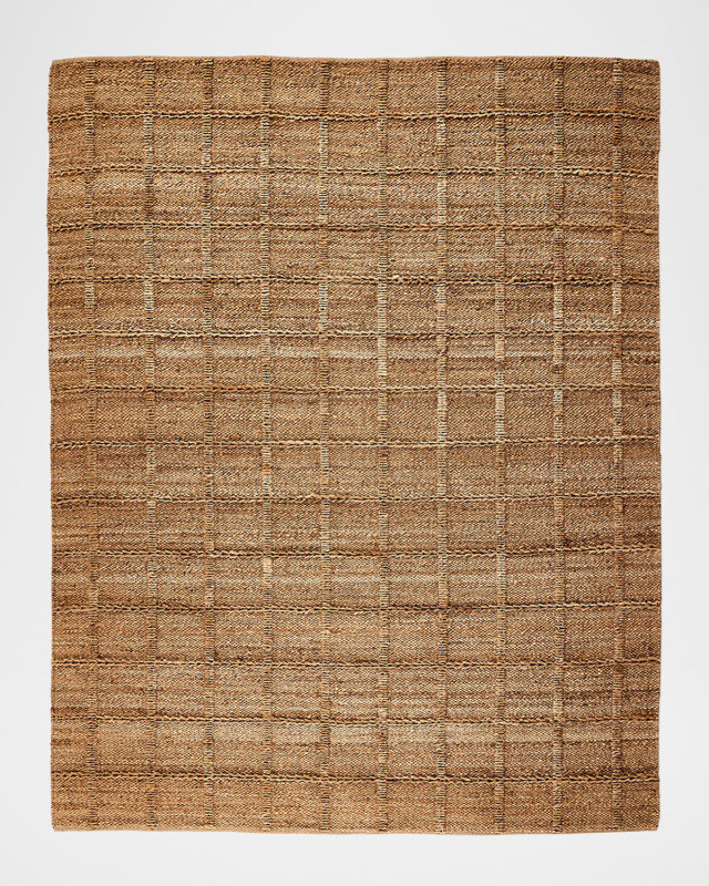 Grid Hand-Woven Jute Rug, 9' x 12'